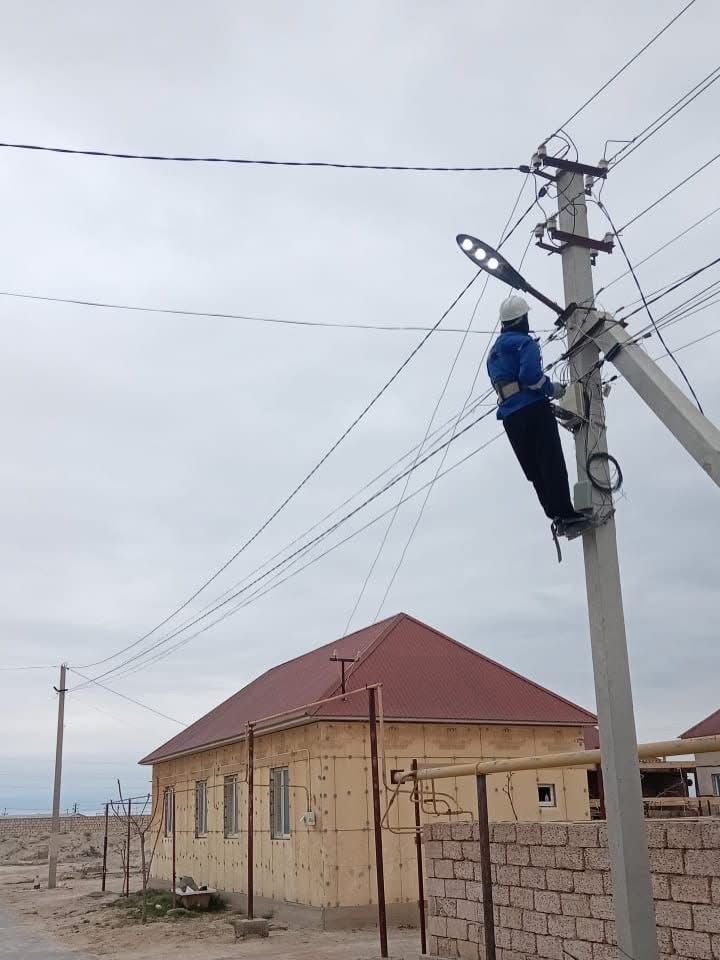 Көше жарық шамдары ауыстырылды