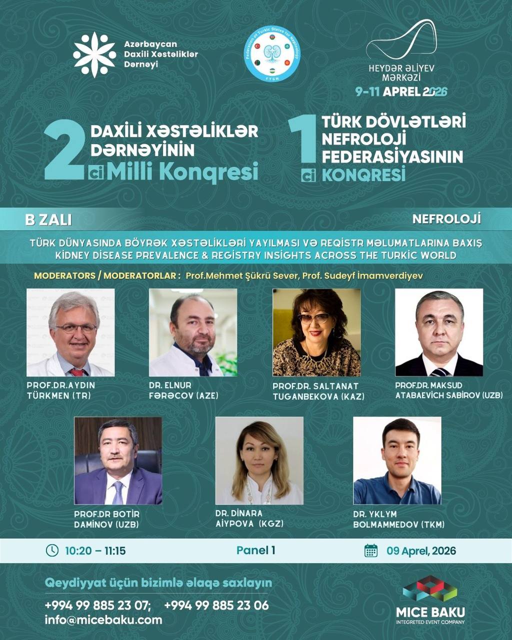 ҚАЗАҚСТАН БАКУ ҚАЛАСЫНДА ӨТІП ЖАТҚАН ТҮРКІ ТІЛДЕС ЕЛДЕР НЕФРОЛОГТАРЫНЫҢ I КОНГРЕСІНЕ ҚАТЫСУДА