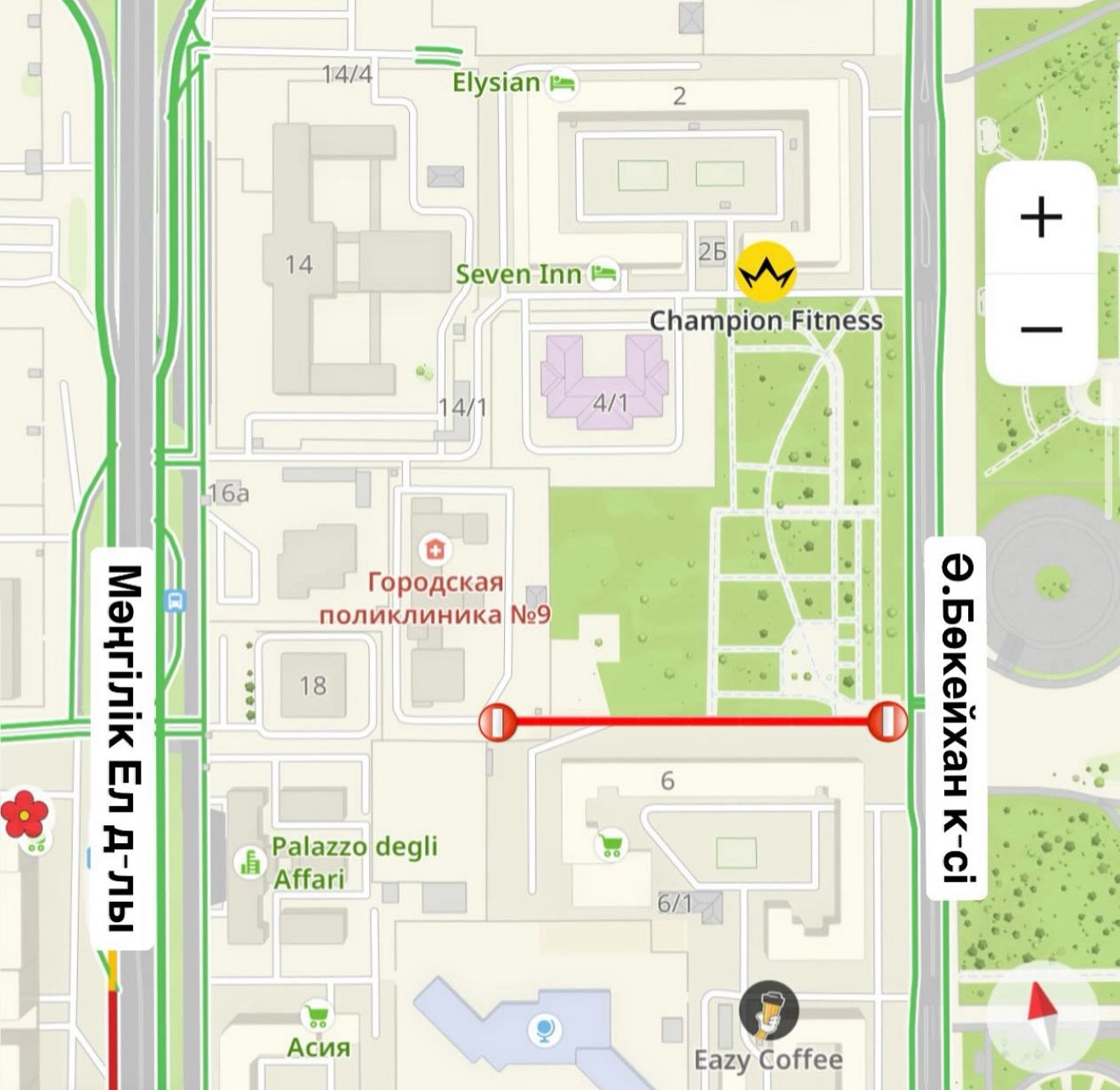 Проезд от улицы А. Бокейхана до поликлиники №9 закроют на несколько месяцев в Астане