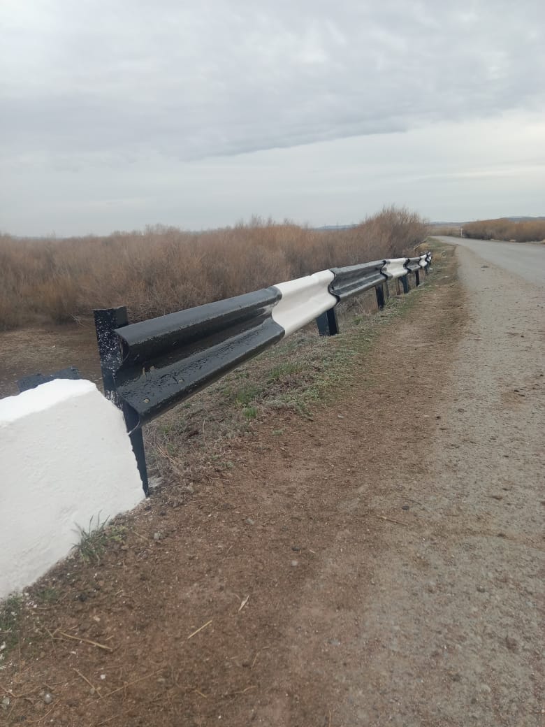 Талды ауылы аумағындағы көпірде сырлау жұмыстары жүргізілуде