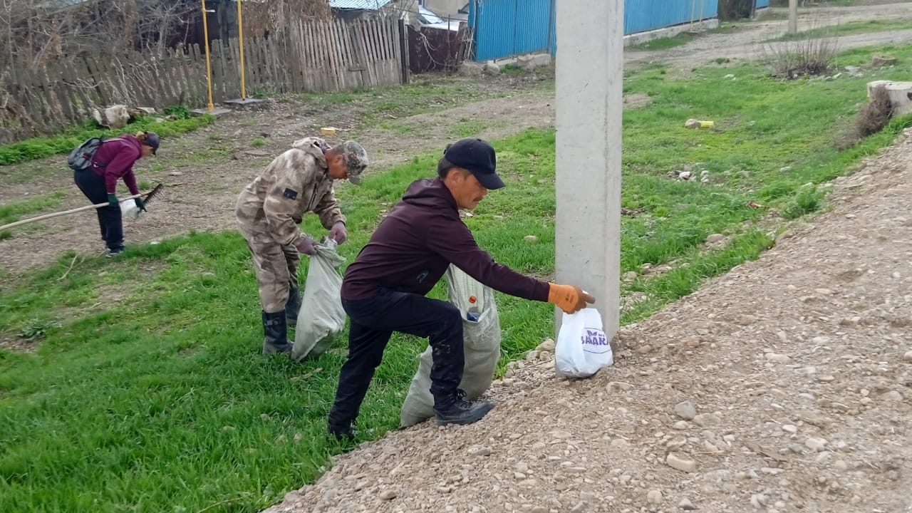 Жайнақ батыр ауылдық округіндегі көктемгі санитарлық-тазалық жұмыстары