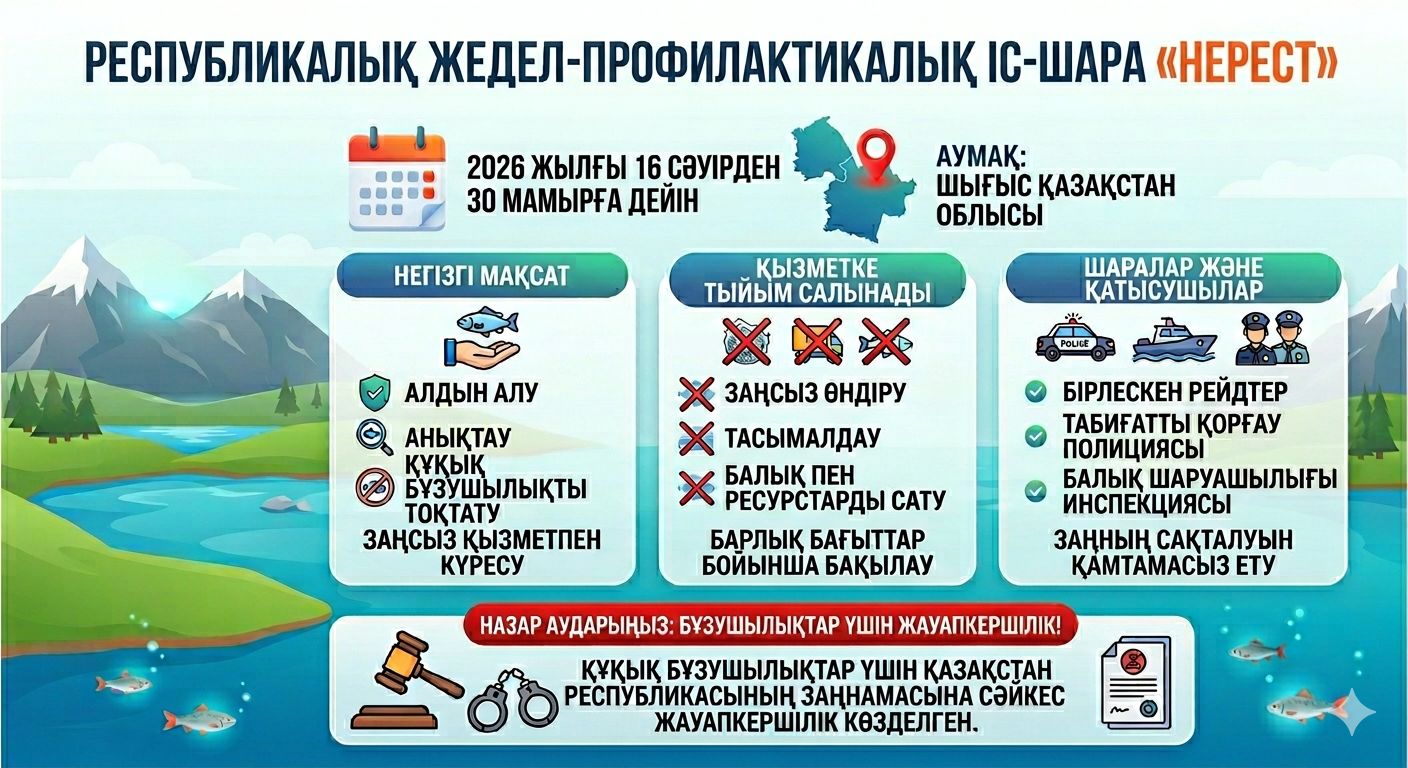 ШҚО-ДА «НЕРЕСТ» ЖЕДЕЛ ПРОФИЛАКТИКАЛЫҚ ІС-ШАРАСЫ БАСТАЛДЫ