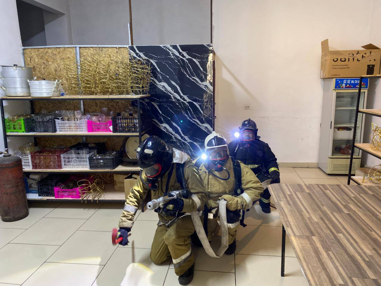 Сарысу ауданында мейрамханада өрт-тактикалық сабақ өтті