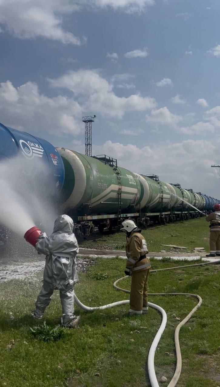 Жамбыл ауданында өрт-тактикалық сабақ өтті