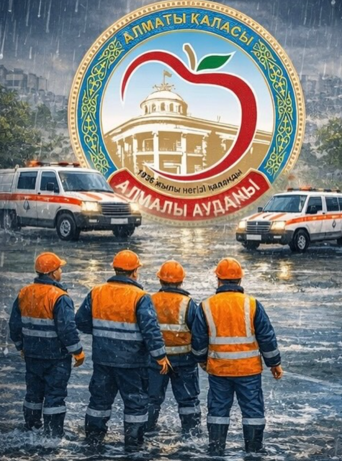 Алмалы ауданындағы су басу жағдайы бақылауда — барлық қызметтер тәулік бойы жұмыс істеуде