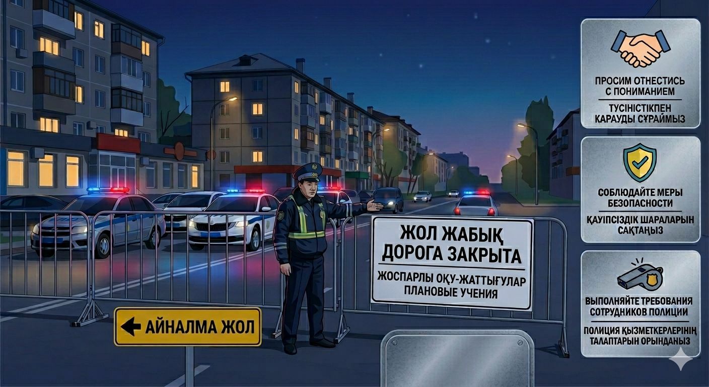 Өскеменде полицияның жоспарлы оқу-жаттығулары өтеді