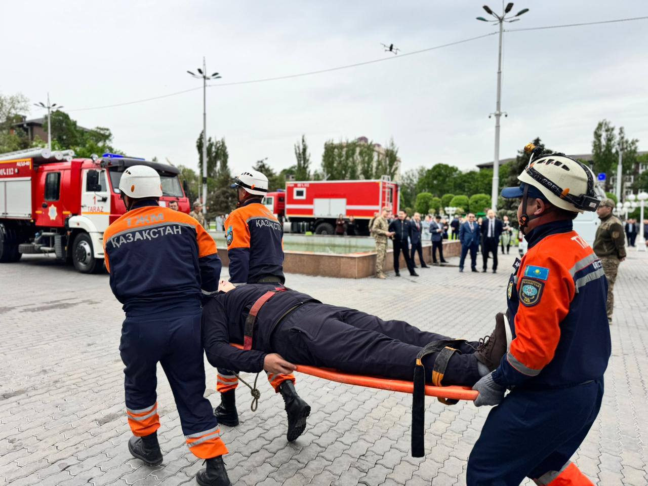 Жамбыл облысы әкімдігінде өрт-тактикалық оқу-жаттығу өткізілді