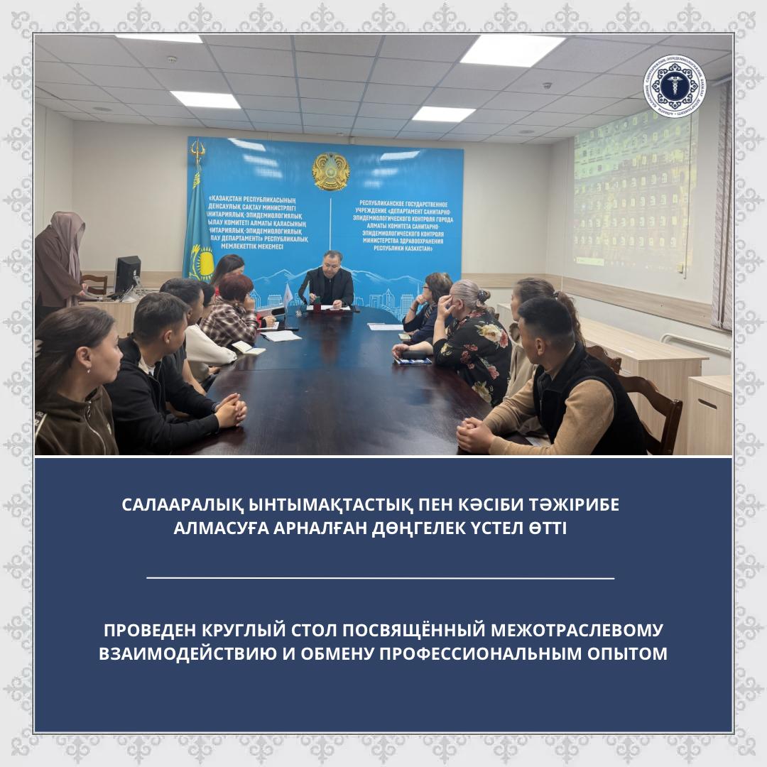 Салааралық ынтымақтастық пен кәсіби тәжірибе алмасуға арналған дөңгелек үстел өтті