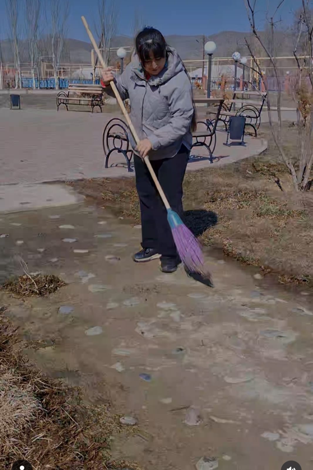 ​Бүгін «Наурызнама» онкүндігінің аясында Алғабас ауылында «Тазалық күніне» орай ауқымды сенбілік