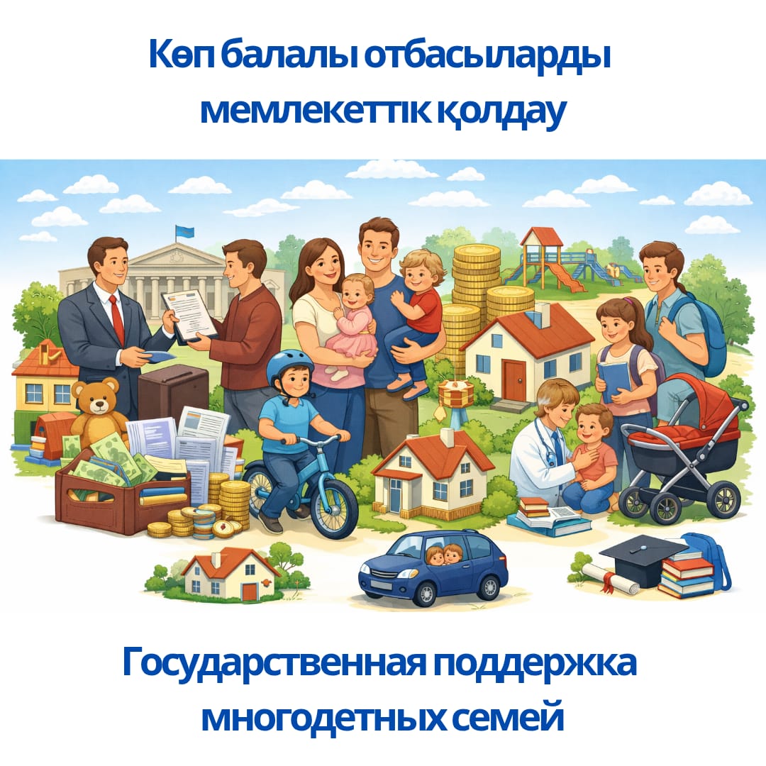 Көпбалалы отбасыларды мемлекеттік қолдау