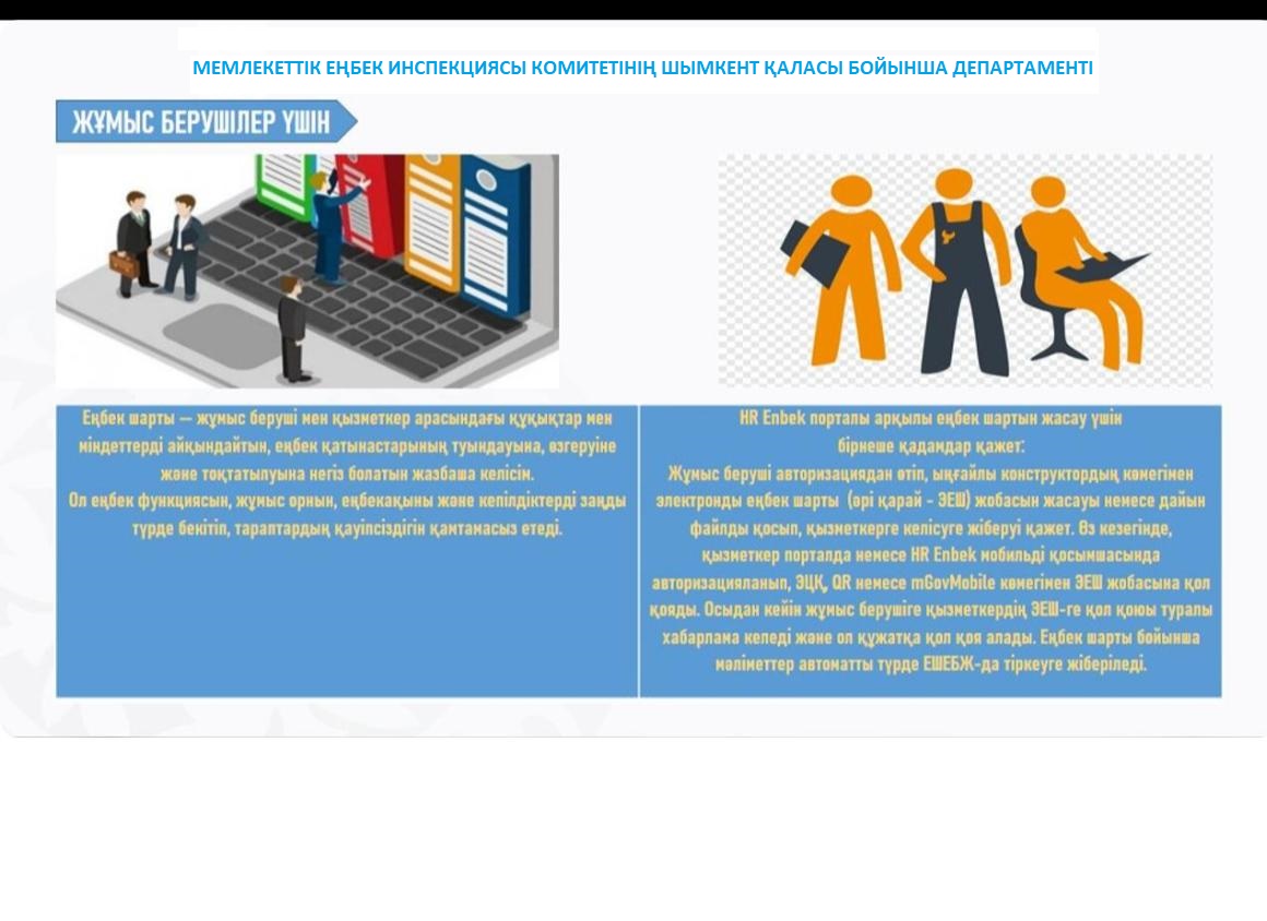 HR Enbek порталындағы азаматтық-құқықтық сипаттағы шарт