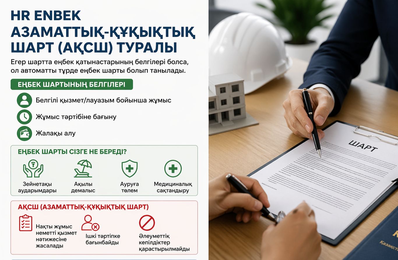 HR ENBEK ПОРТАЛЫНДАҒЫ АЗАМАТТЫҚ-ҚҰҚЫҚТЫҚ ШАРТТАР БОЙЫНША НЕГІЗГІ МӘЛІМЕТ