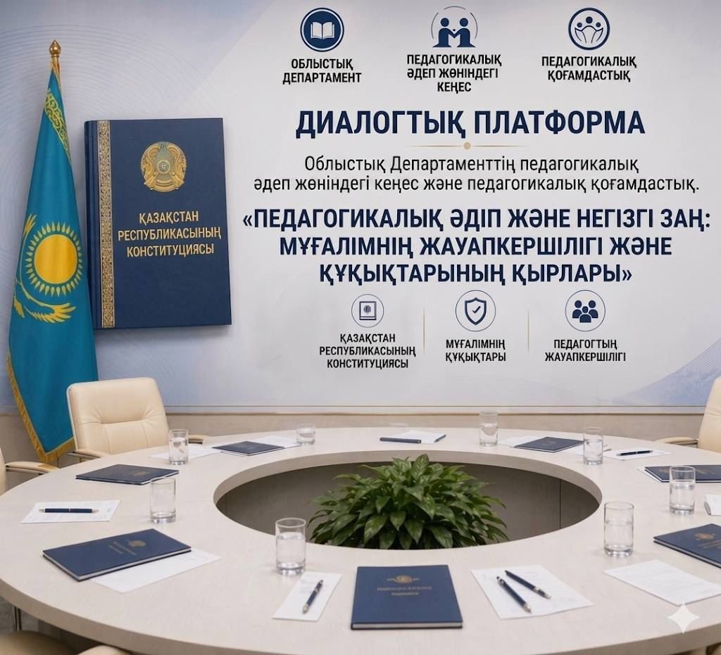 АНОНС: Педагогикалық қоғамның жаңа Конституциясы ережелерді түсіндіру бойынша диалог алаңы өтеді