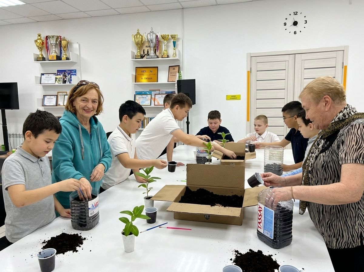 «Таза Қазақстан»: в Рудном прошёл экологический мастер-класс, подаривший вторую жизнь пластиковым отходам