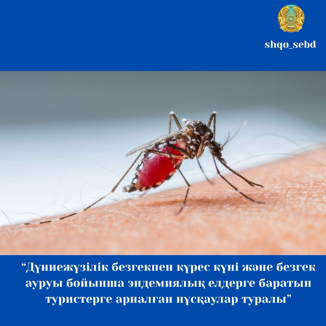 «Дүниежүзілік безгекпен күрес күні  және безгек ауруы бойынша  эндемиялық елдерге баратын  туристерге арналған нұсқаулар туралы»