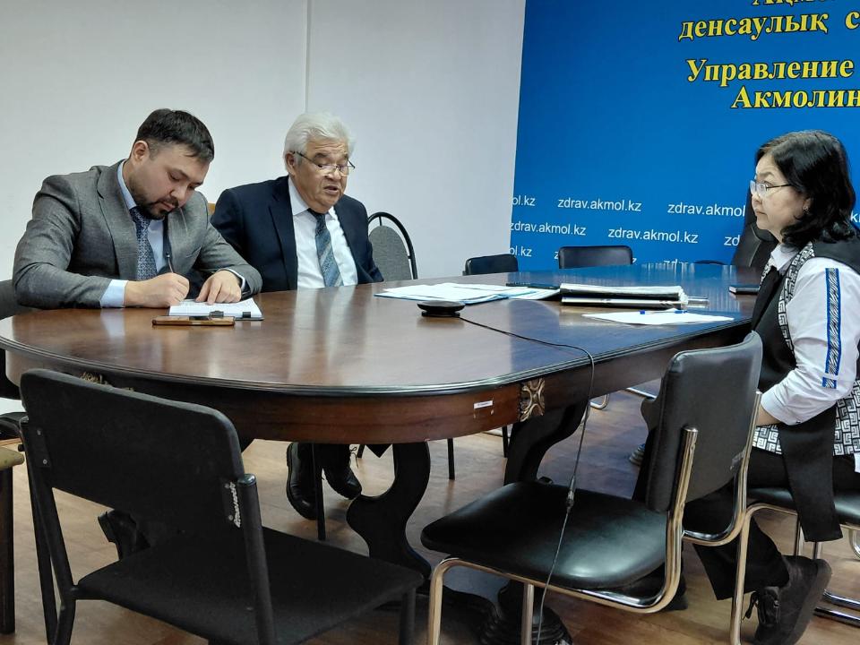 2026 жылғы 30 наурызда Ақмола облысының денсаулық сақтау басқармасымен бірлесіп дәрігерлік-консультативтік комиссия өкілдерінің қатысуымен ZOOM-кеңес өткізілді.