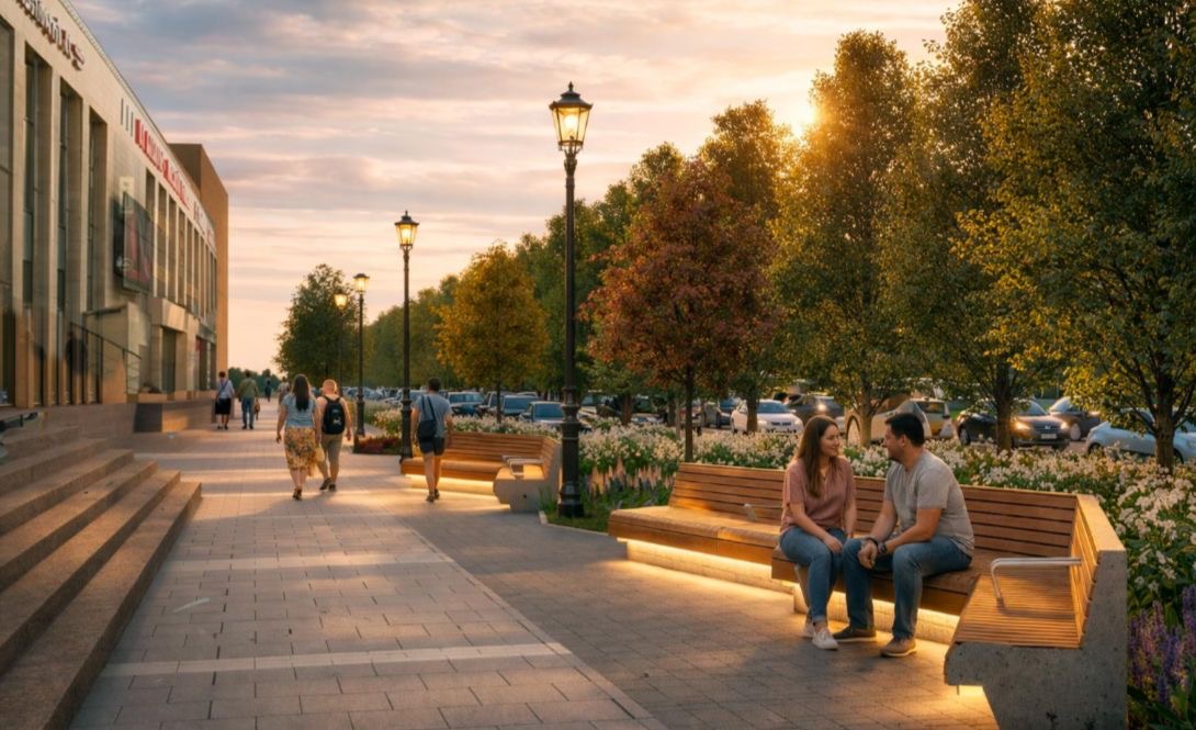 Астанада Б. Момышұлы даңғылын кешенді абаттандыру жұмысы жүргізіліп жатыр