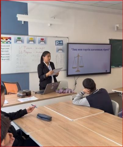 «Д. Қонаев атындағы BINOM SCHOOL» мектеп-лицейінің оқушыларына дәріс өткізді