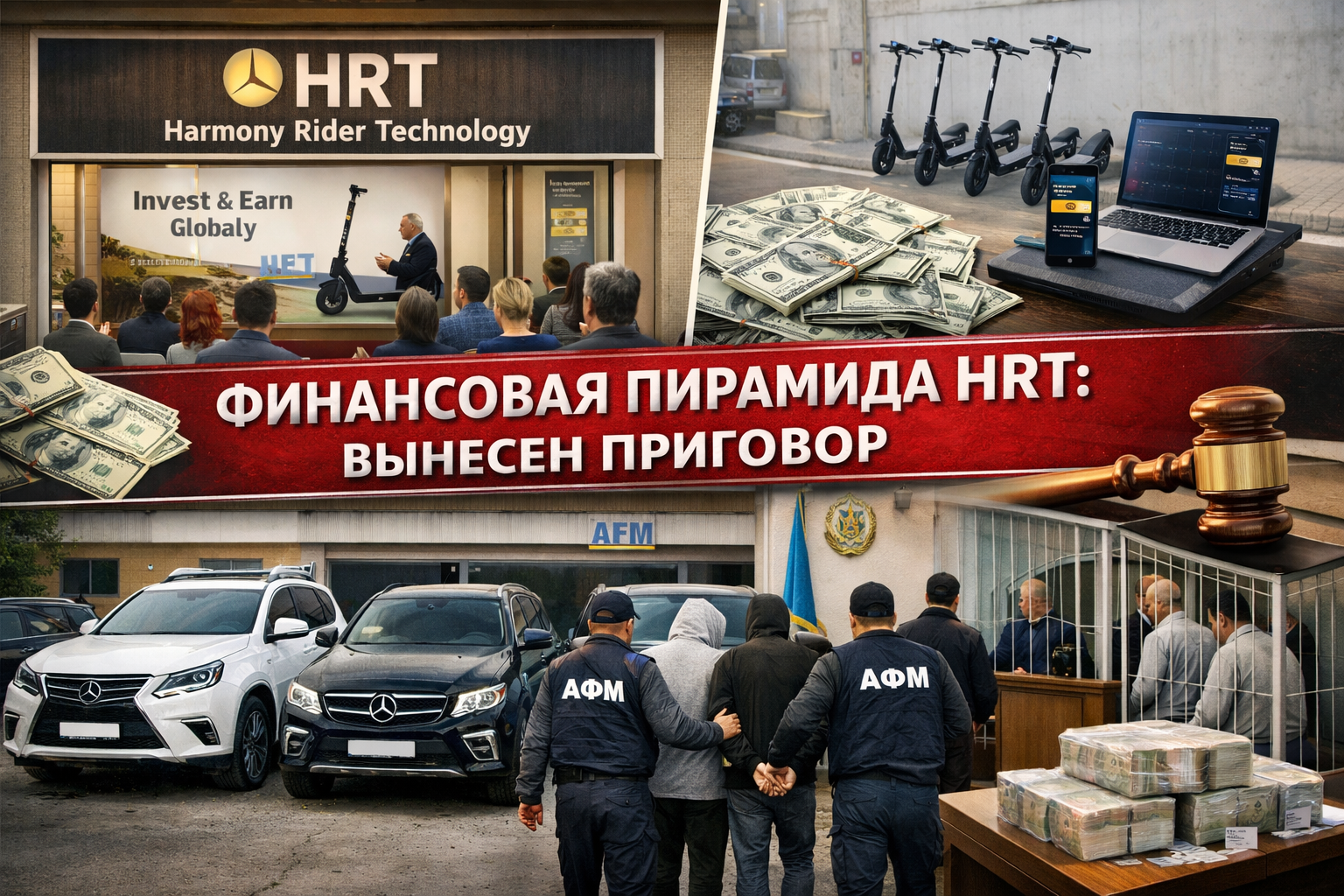 «HRT» қаржы пирамидасын ұйымдастырушылар сотталды