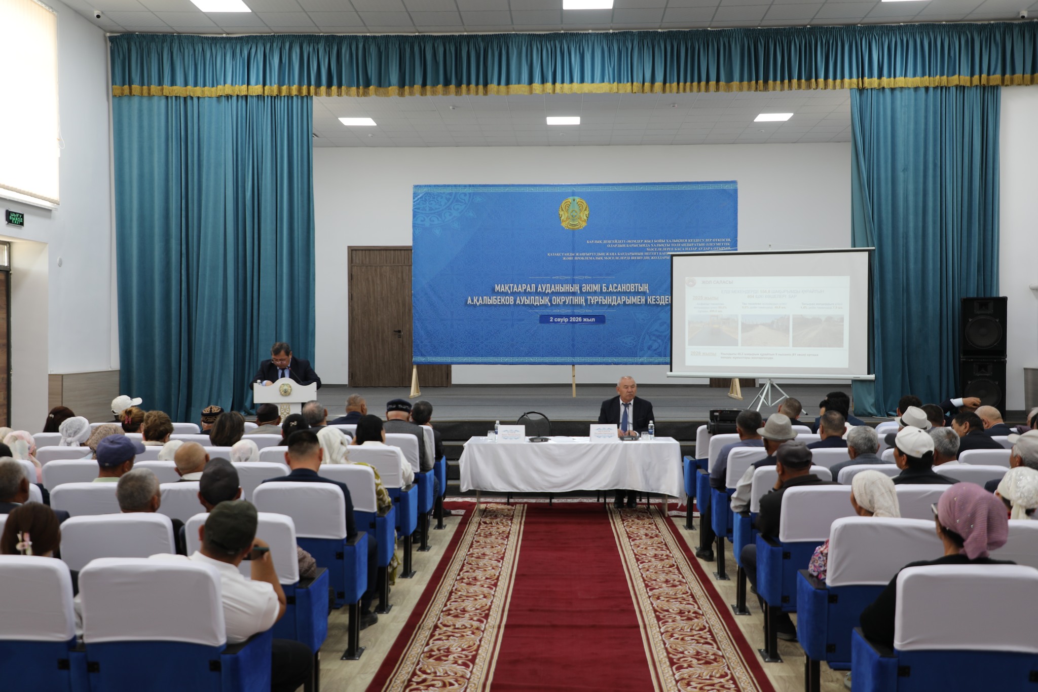 АУДАН ӘКІМІ А.ҚАЛЫБЕКОВ ОКРУГІНІҢ ТҰРҒЫНДАРЫМЕН КЕЗДЕСТІ