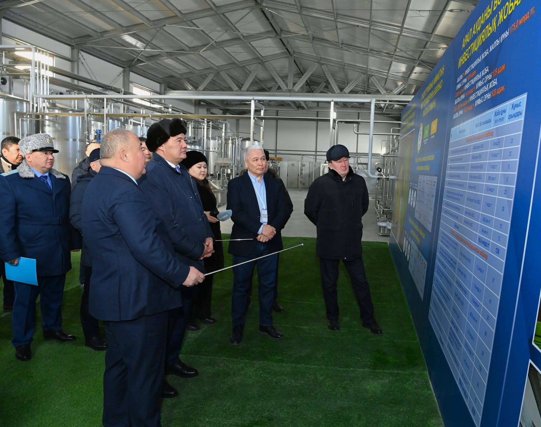 Аймақ басшысы түйе сүтінен құрғақ ұнтақ шығаратын зауыт құрылысымен танысты