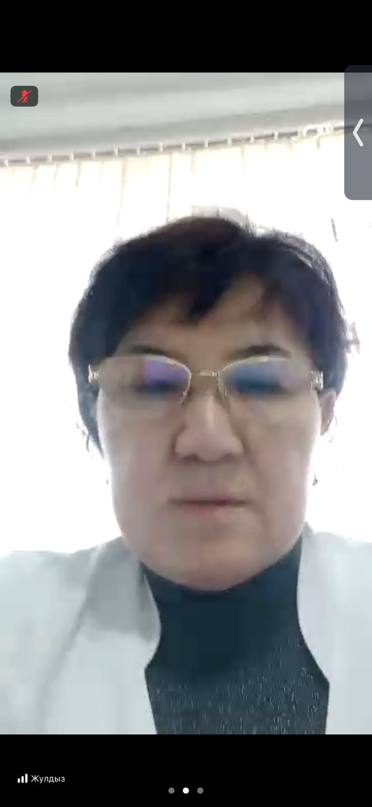 01 апреля 2026 года и.о. заместителя руководителя Департамента комитета регулирования и контроля в сфере социальной защиты населения по области Жетісу  К.А. Болтаевой проведено ZOOM совещание  с сотрудниками врачебно-консультативной комиссии медицинских учреждении области Жетісу.