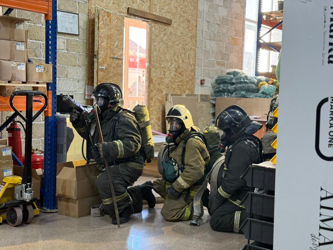 Қостанайда ТОО «Торговый дом стройматериалов» нысанында өрт-тактикалық оқу-жаттығу өтті