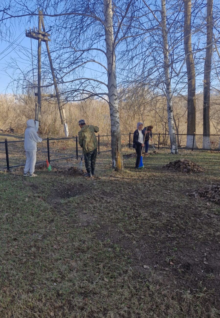 Тоқжайлау ауылында сенбілік жұмыстары өтті