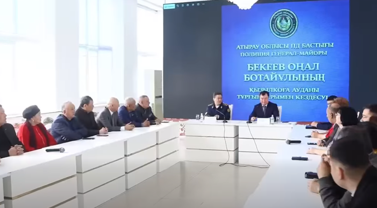 Өңірдің бас полицейі Қызылқоға ауданына қызметтік іссапармен барды