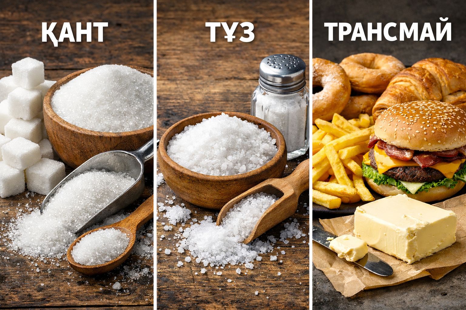 ҚАУІПТІ ҮШТІК: ҚАНТ, ТҰЗ, ТРАНСМАЙ