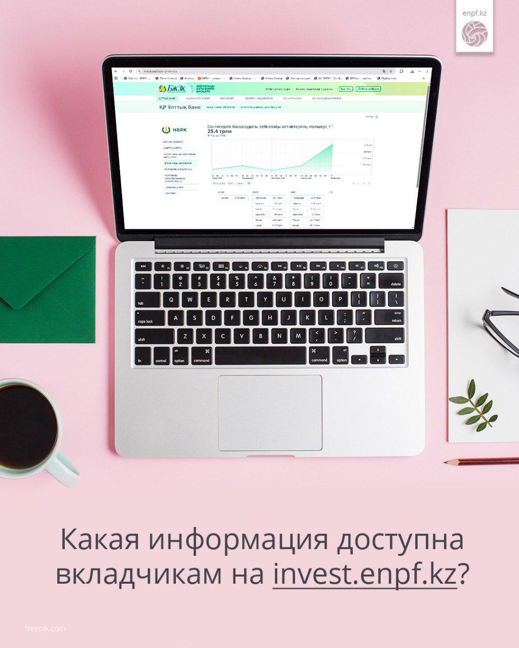 Какая информация доступна вкладчикам на invest.enpf.kz?