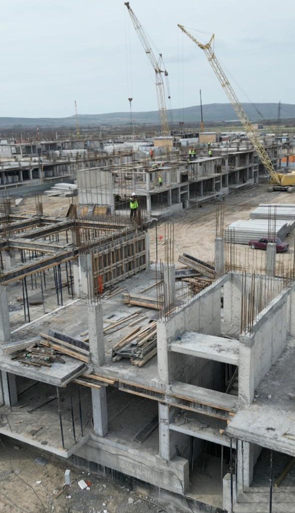 Тараздағы 16-шағын ауданда ауқымды құрылысы жүргізілуде