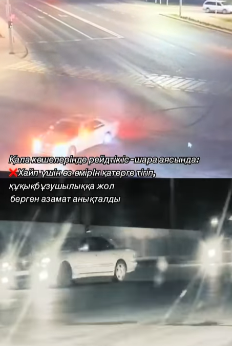Дрифттің салдары: Шымкентте «Mercedes» жүргізушісі әкімшілік қамауға алынды