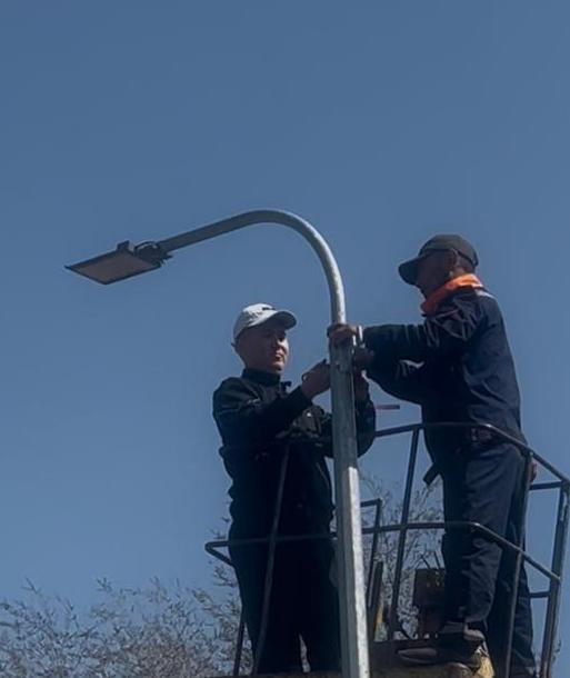 Жанама ауылында түнгі жарық жүйесін күтіп ұстау жұмыстары жүргізілді