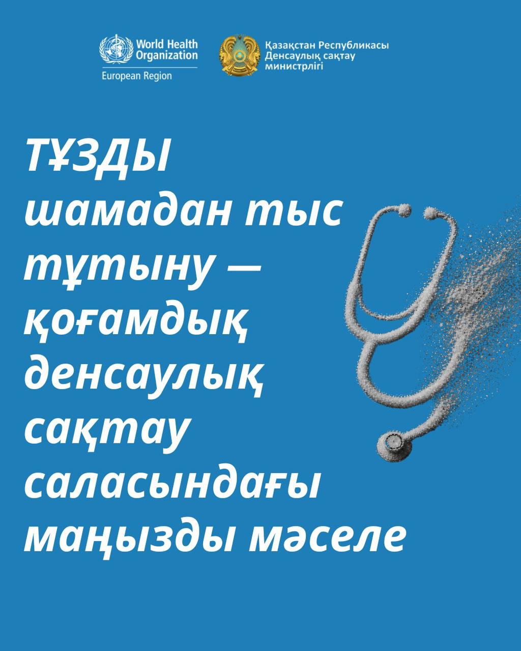 2026 жылғы 11–17 мамыр аралығында тұзды шамадан тыс тұтынудың зияны туралы ақпараттандыру апталығы (Salt Awareness Week) өтуде.