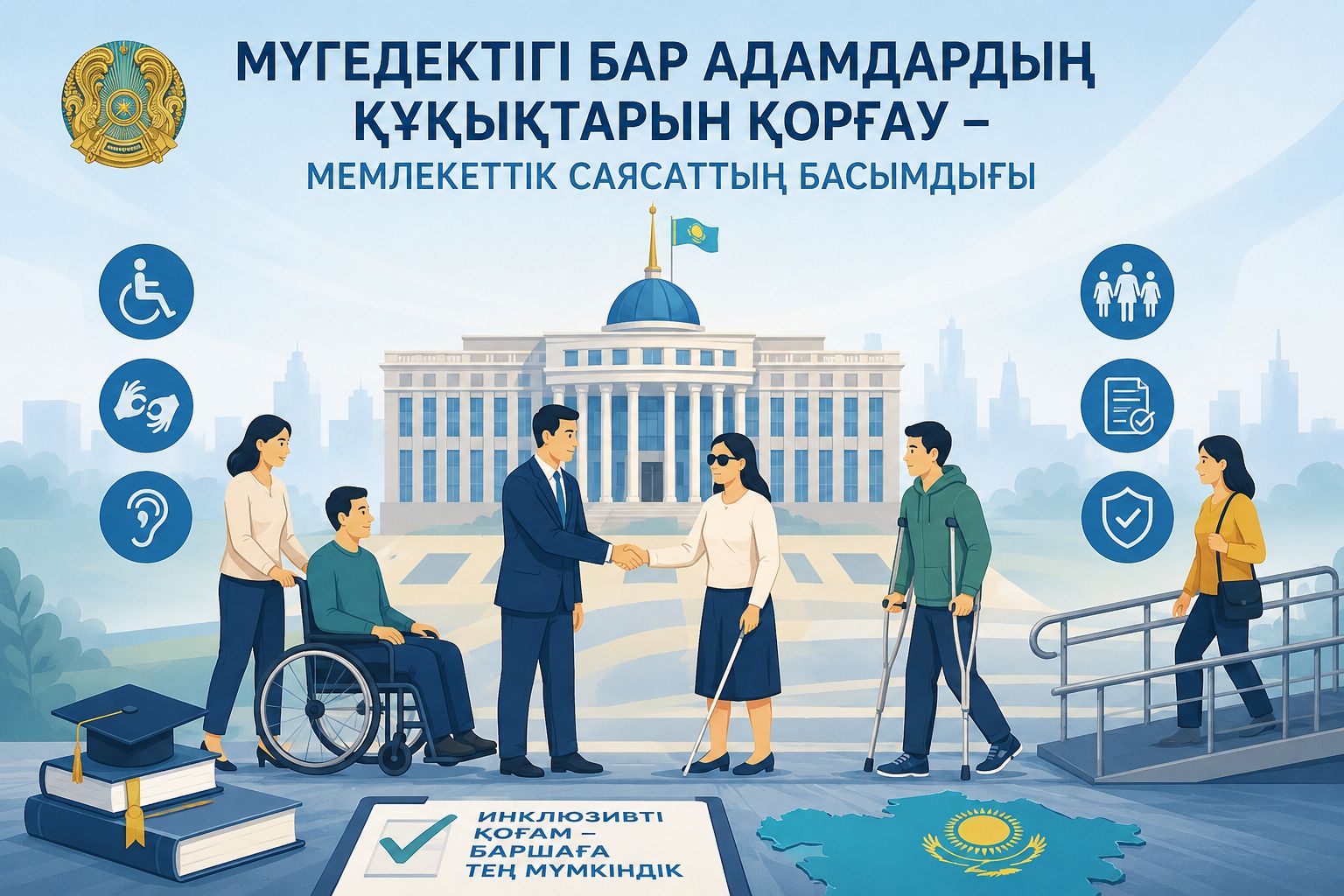 Мүгедектігі бар адамдардың құқықтарын қорғау – мемлекеттік саясаттың басымдығы