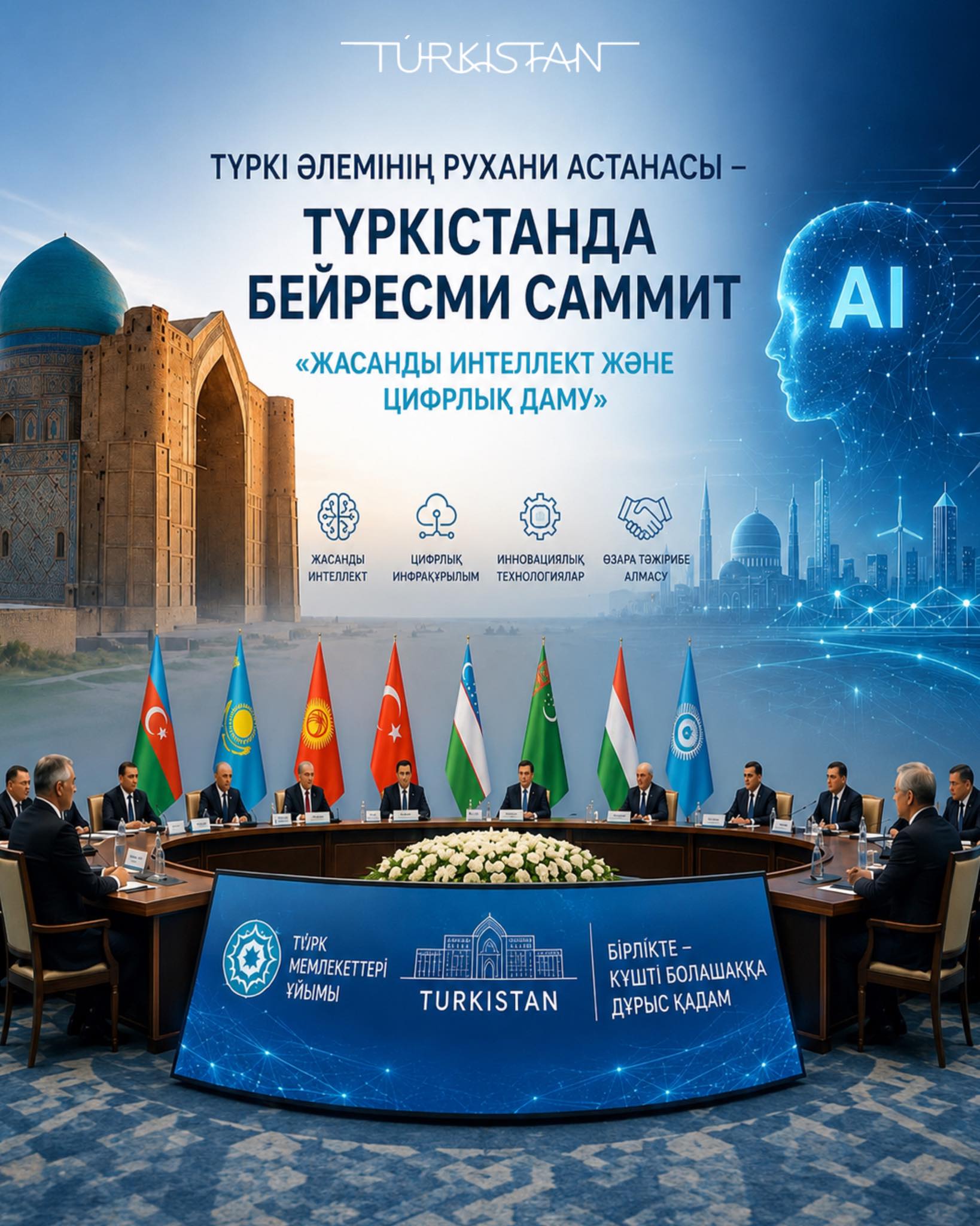 Түркістан тағы бір мәрте халықаралық деңгейдегі маңызды басқосудың орталығына айналғалы тұр.