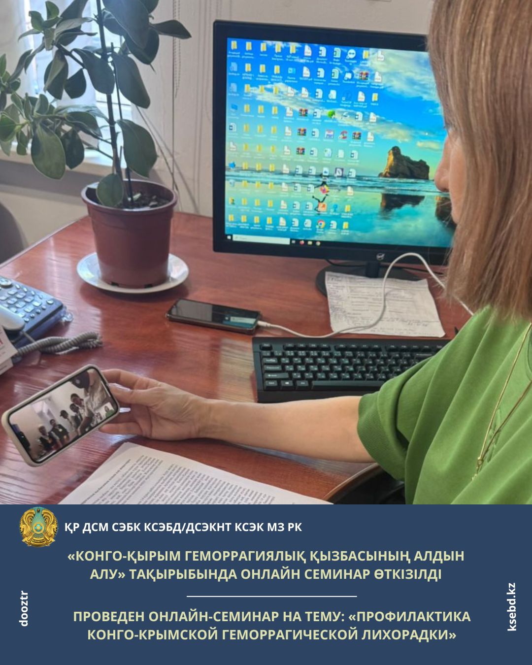«Конго-Қырым геморрагиялық қызбасының алдын алу» тақырыбында онлайн семинар өткізілді