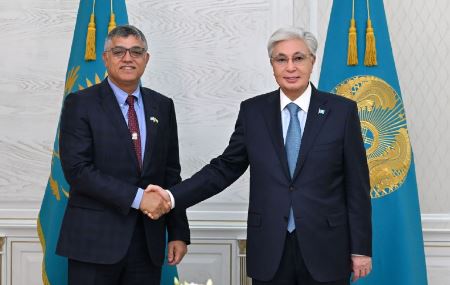 Мемлекет басшысы БҰҰ Дүниежүзілік метеорология ұйымының президенті, БАӘ Ұлттық метеорология орталығының бас директоры Абдулла Әл-Мандусты қабылдады