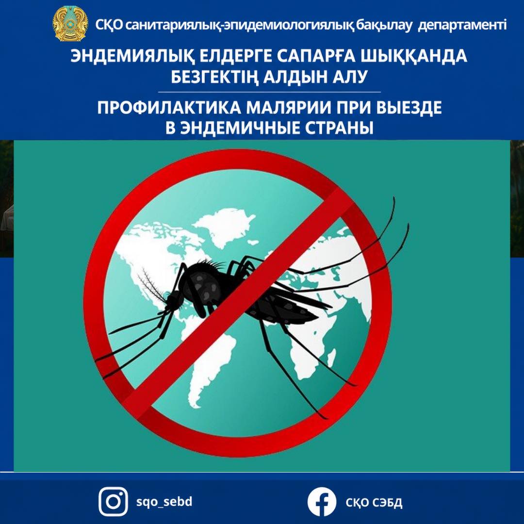 📌Профилактика малярии при выезде в эндемичные страны
