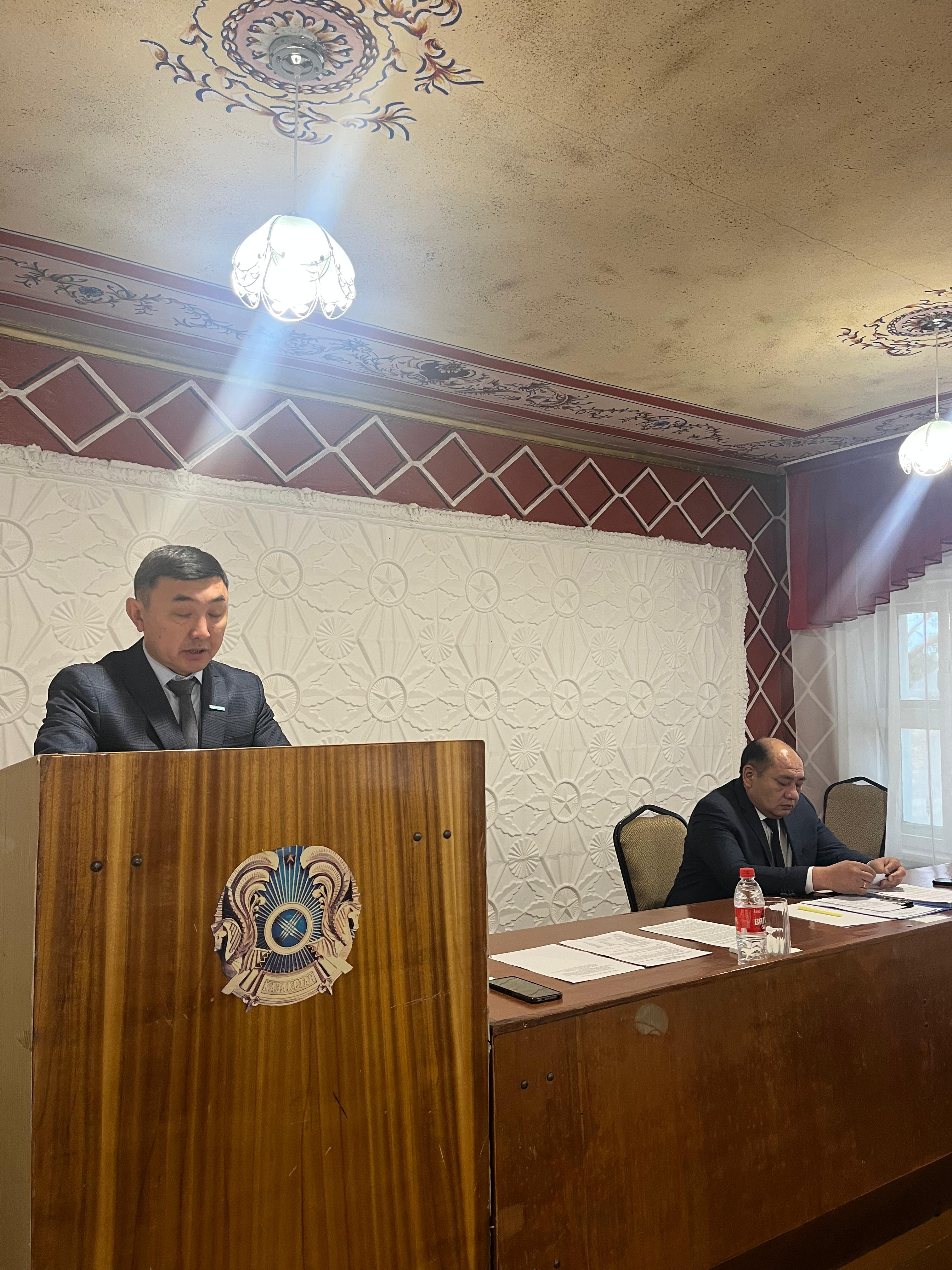 Новочеркасск ауылдық округінің әкімі Н. А. Жаңабеков 2025 жылдың  екінші жартыжылдығында атқарылған жұмыстар туралы есеп