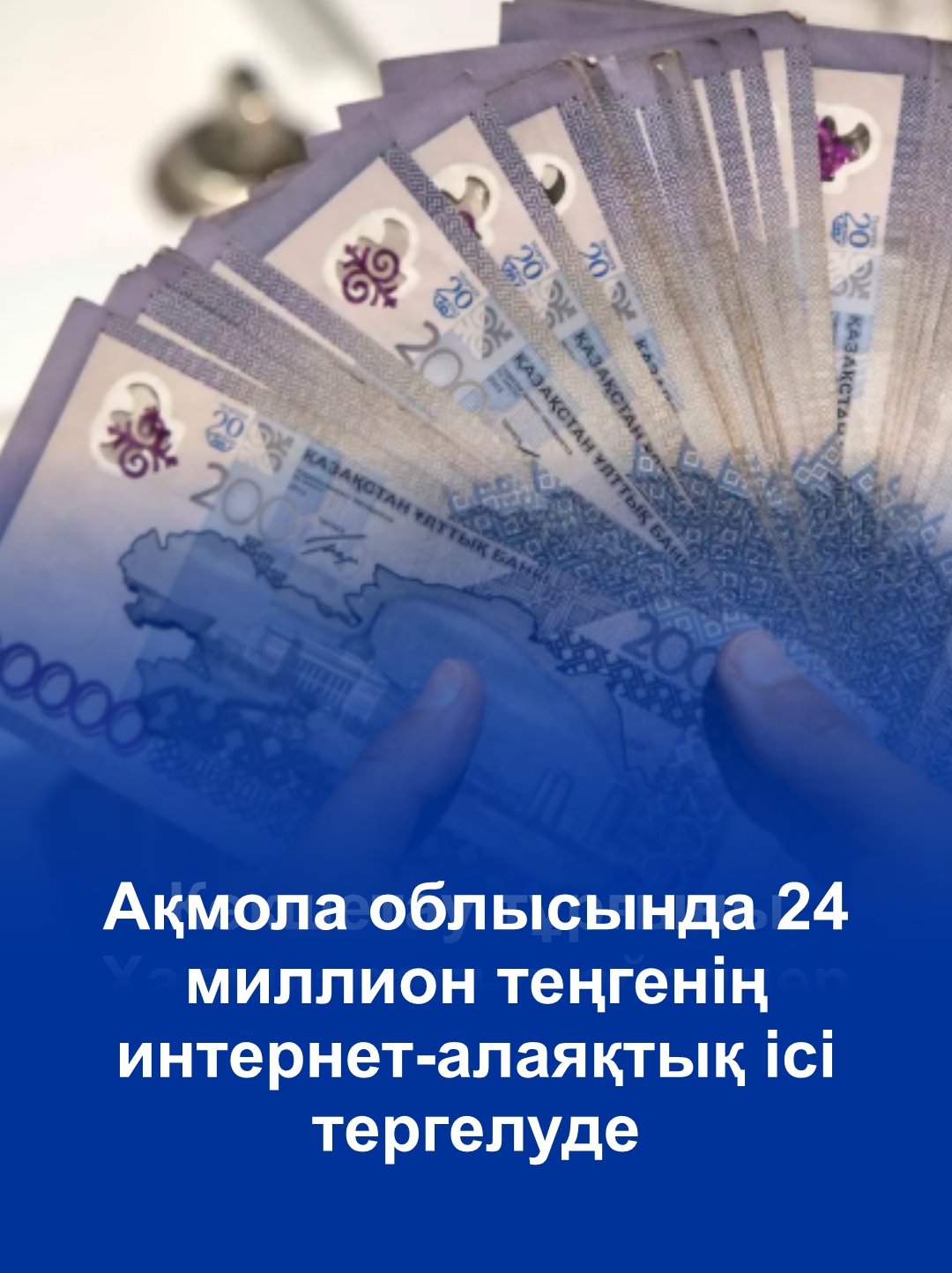 Ақмола облысында 24 миллион теңгенің интернет-алаяқтық ісі тергелуде
