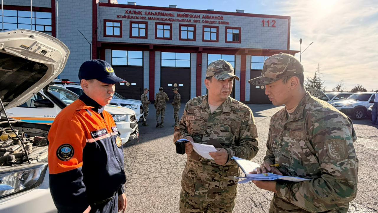 Жамбыл облысында қызметтік автокөліктерге тексеру жүргізілді