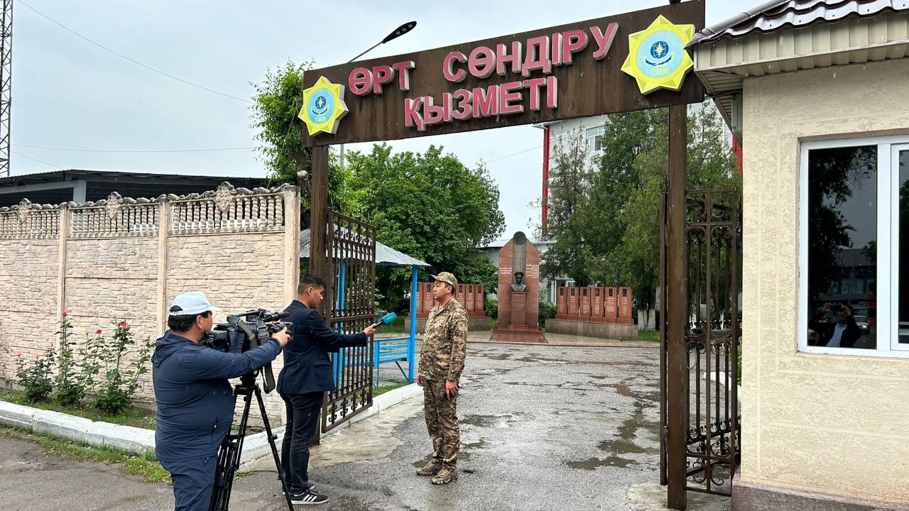 Қалалық өрт сөндіру бөлімінде түсірілім ұйымдастырылды