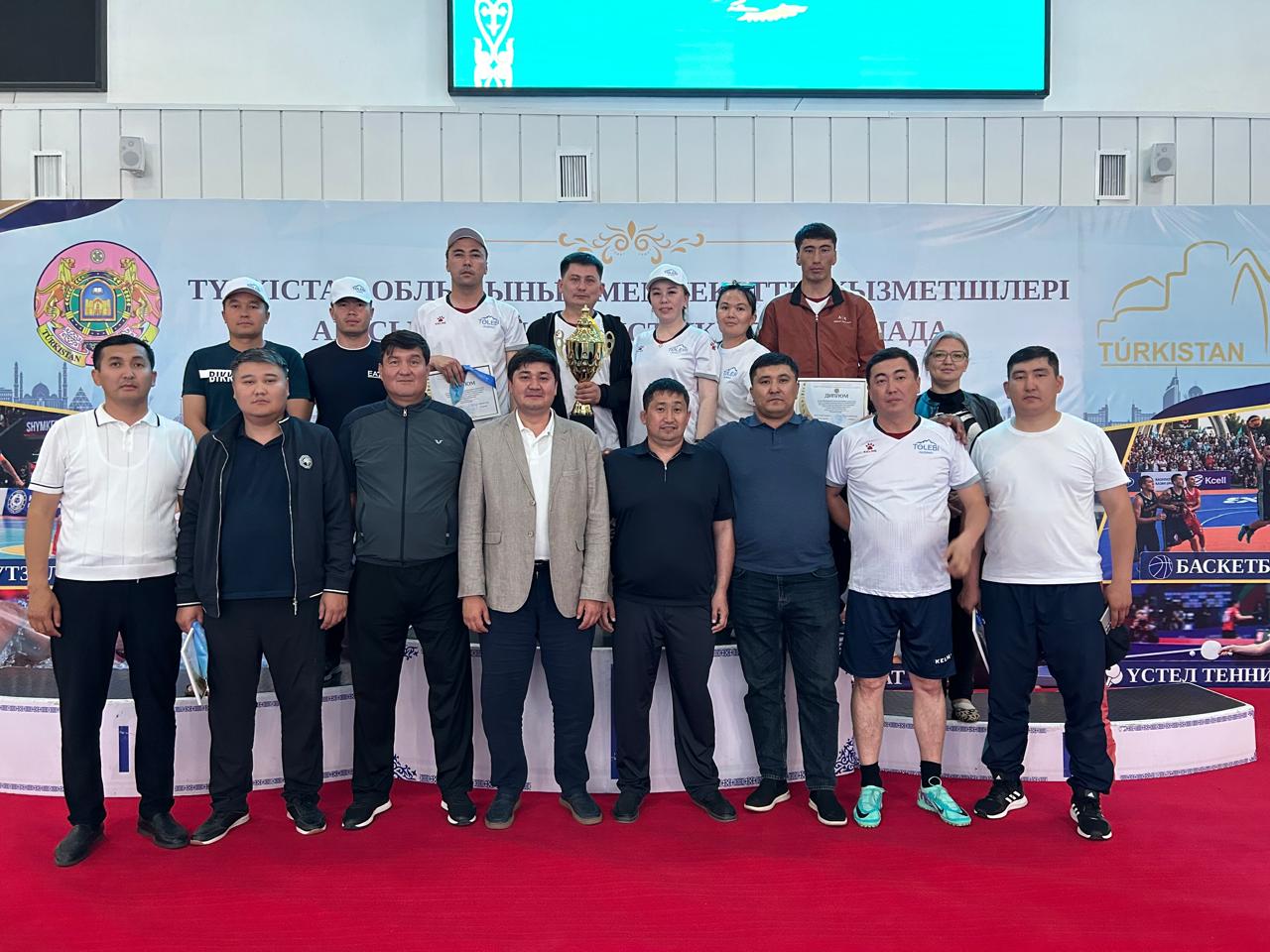 ТӨЛЕБИ АУДАНЫНЫҢ ҚҰРАМАСЫ ОБЛЫСТЫҚ СПАРТАКИАДАДА ЖОҒАРЫ НӘТИЖЕ КӨРСЕТУДЕ