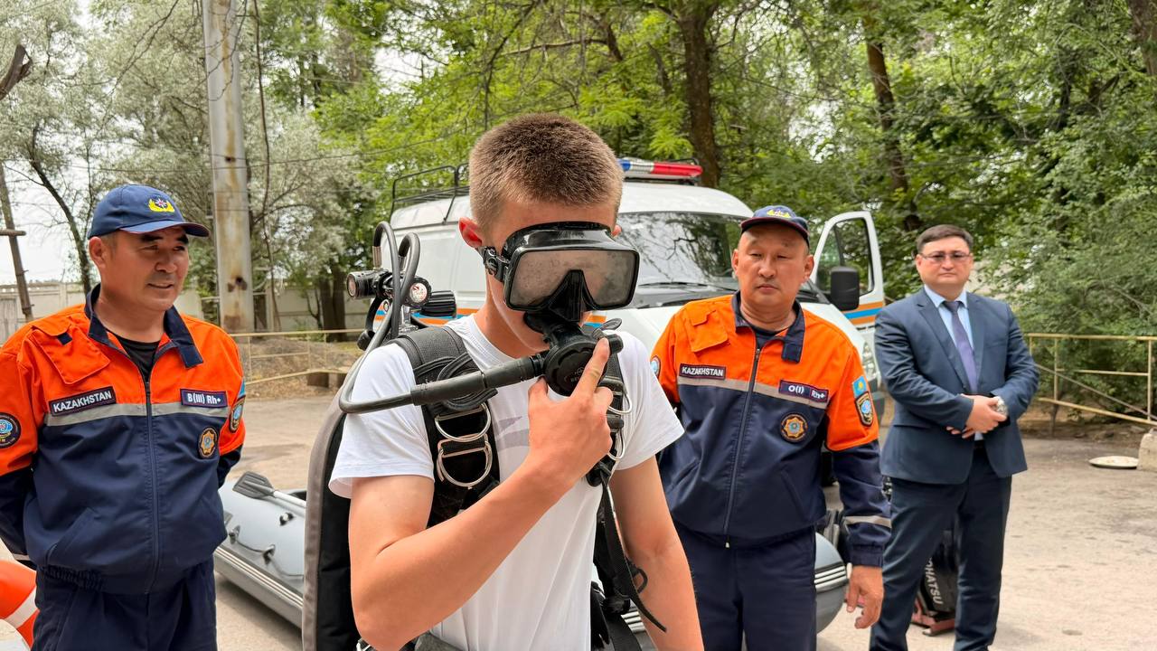 Урок безопасности у воды для школьников Жамбылского района