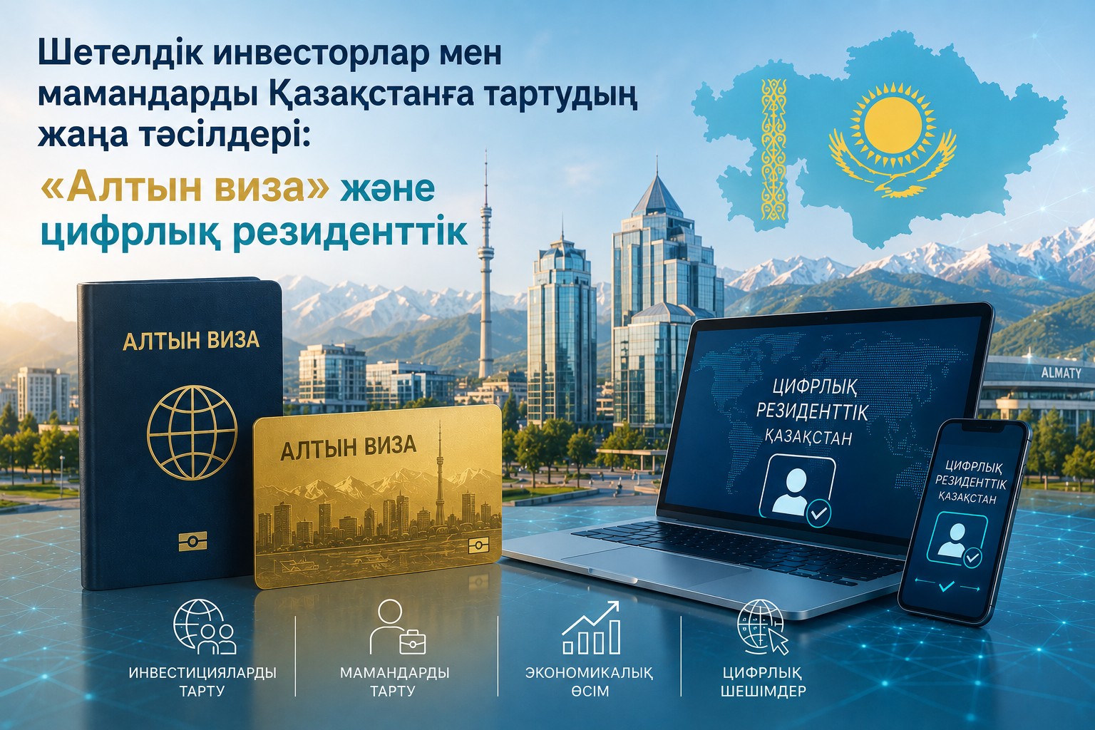 Қазақстанға шетелдік инвесторлар мен мамандарды тартудың жаңа тәсілдері: «Алтын виза» және цифрлық резиденттік