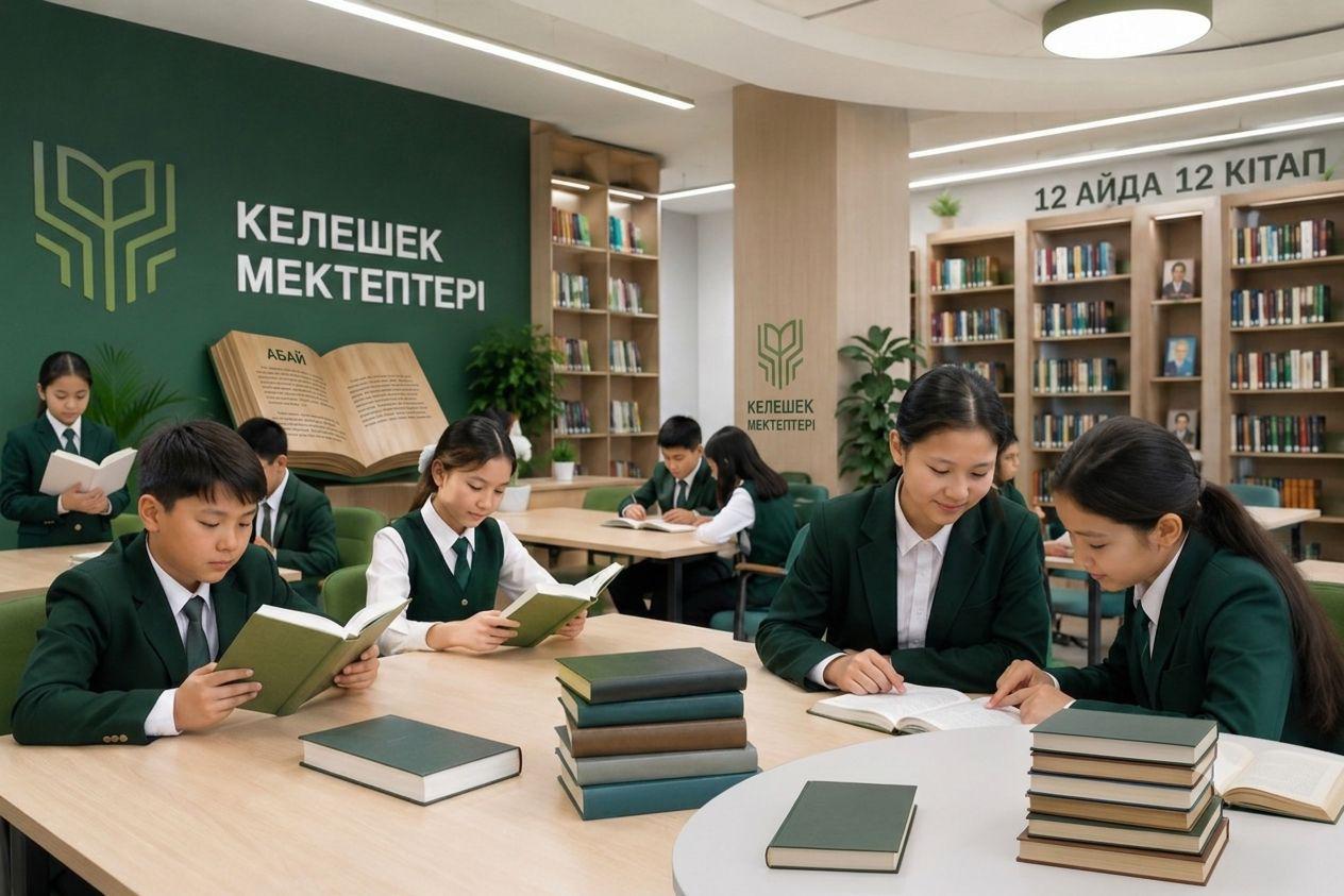 Келешек мектептерінде «12 айда 12 кітап» жобасы басталады