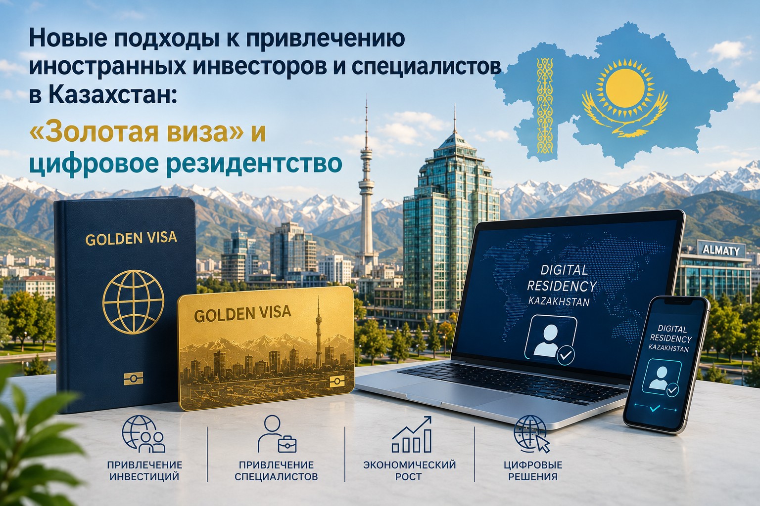 Новые подходы к привлечению иностранных инвесторов и специалистов в Казахстан: «Золотая виза» и цифровое резидентство