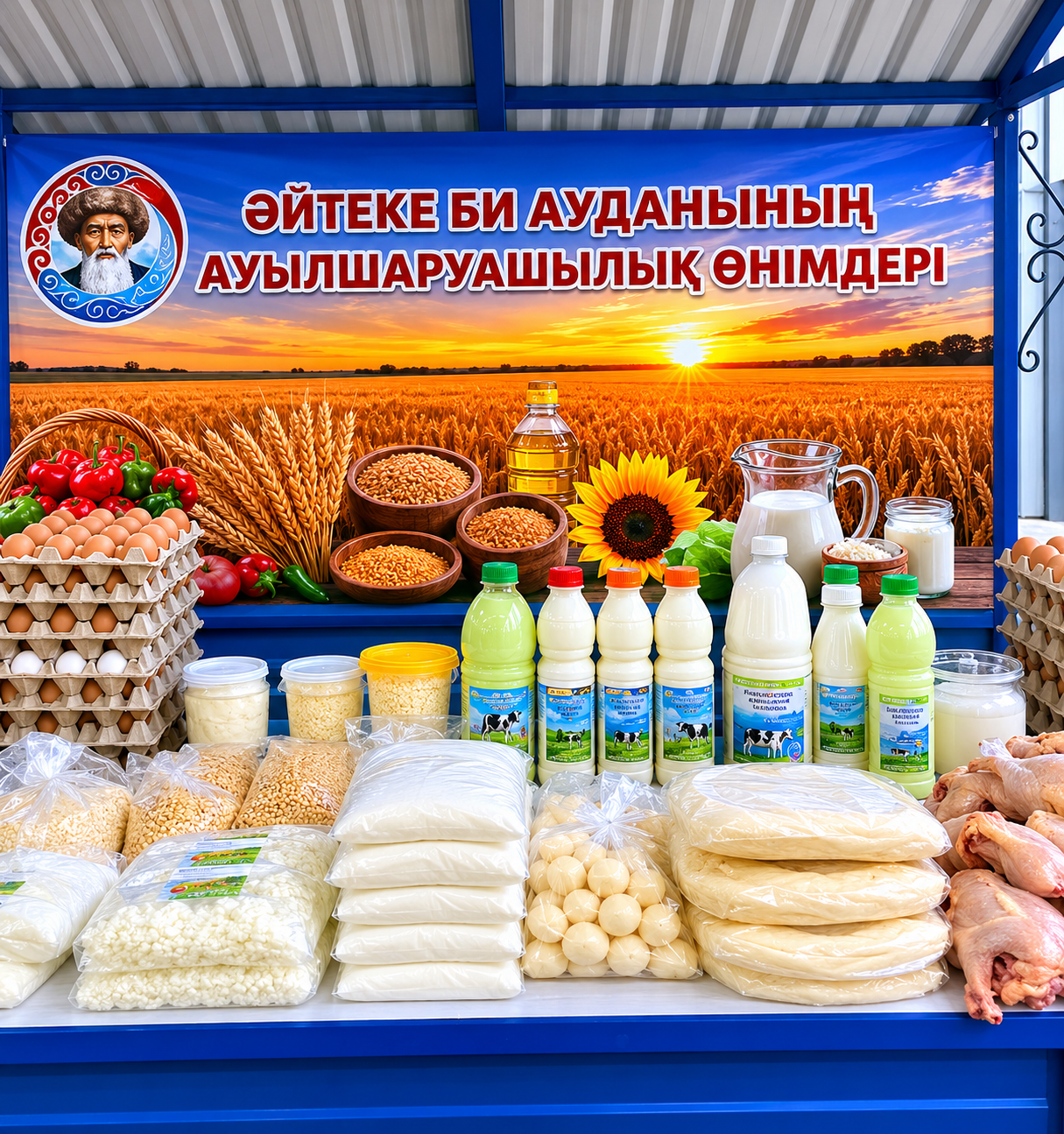Жителям города была представлена натуральная продукция Айтекебийского района